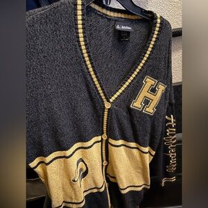 Gray/black and Gold Harry Potter Sweater- hufflepuff